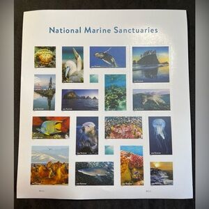 National Marine Sanctuaries Sheet of 16 Forever stamps, MNH